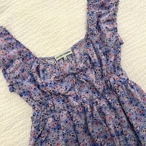NWOT Floral Print Mini Dress | Lavender | S. L